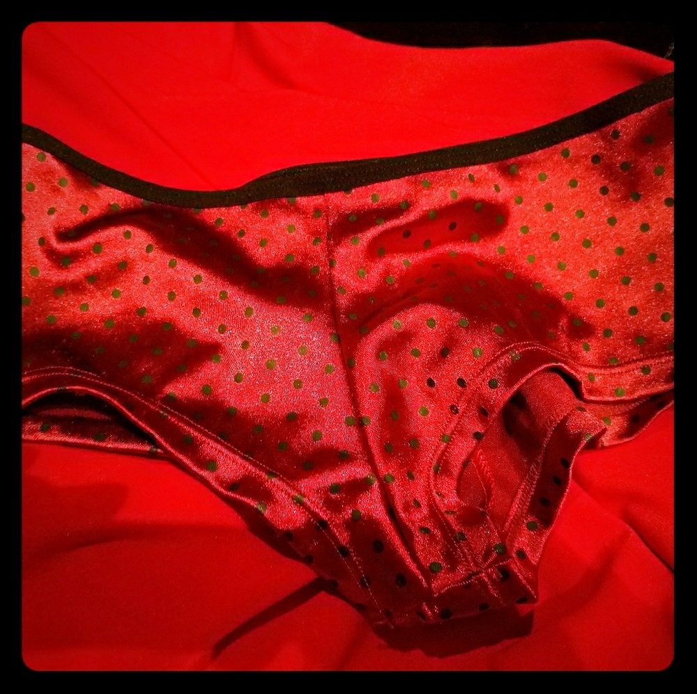 Satin polka dot boy shorts